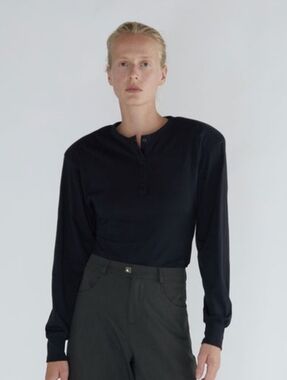 Paloma Wool RYNO Long sleeve Henley top Sz L